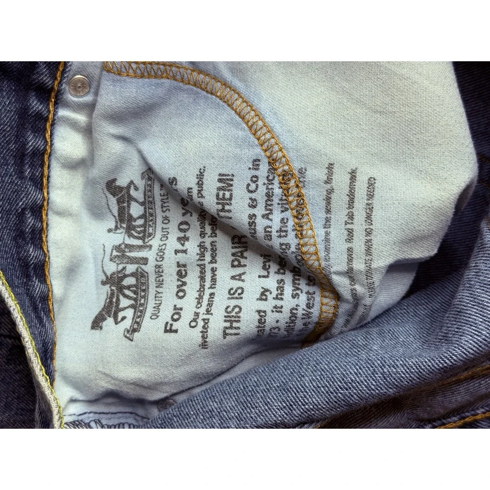 Levis 505 Jeans‎ Men's 40x30 Regular Fit Straight Leg Blue Cotton Denim